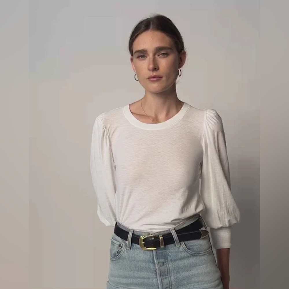 NATION LTD LOREN PEASANT TEE in Choice of White and Black